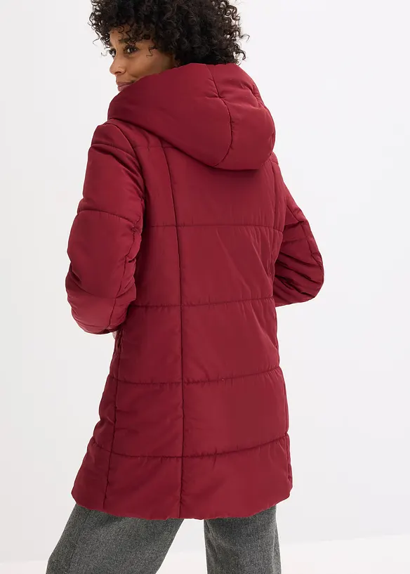 Steppjacke mit Fellimitatbesatz, bonprix
