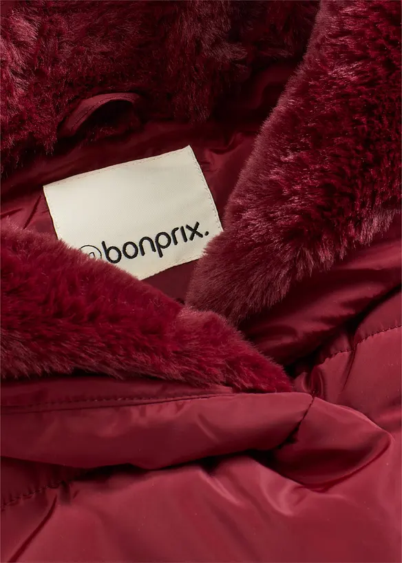 Steppjacke mit Fellimitatbesatz, bonprix
