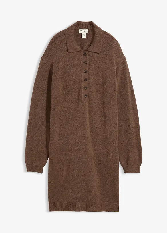 Kurzes Strickkleid mit Knopfleiste, bonprix