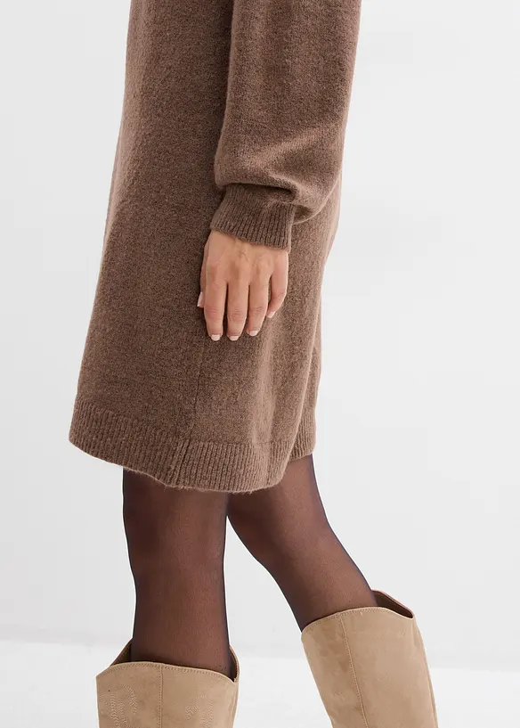 Kurzes Strickkleid mit Knopfleiste, bonprix