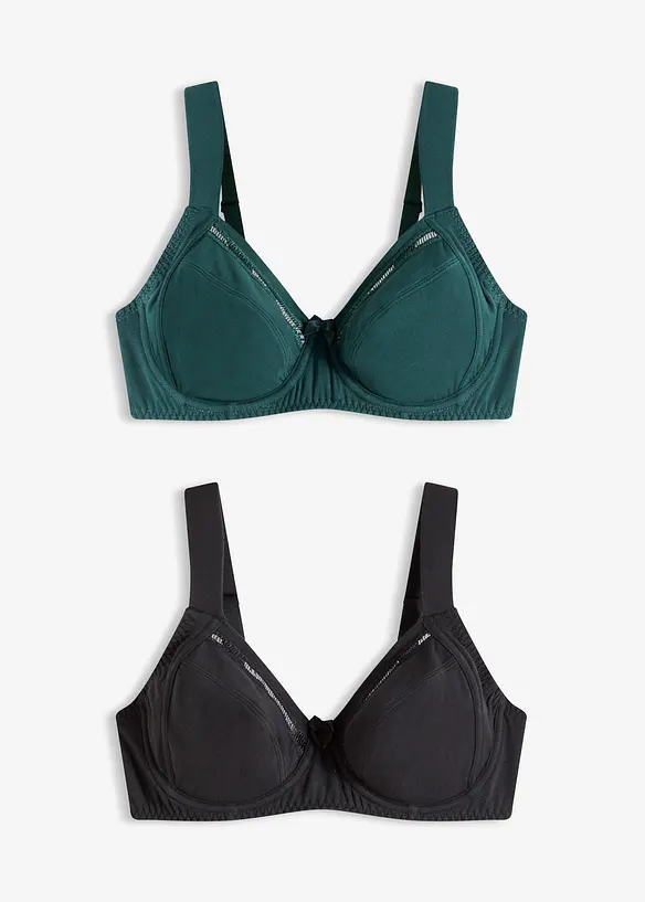 Lot de 2 soutiens-gorge à armatures, bonprix