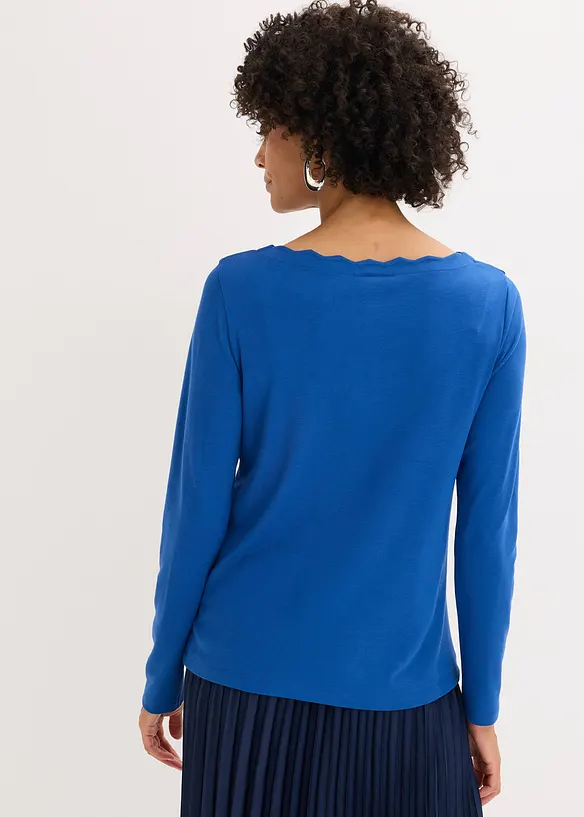 Wellenkanten Shirt aus Punto di Roma, bonprix