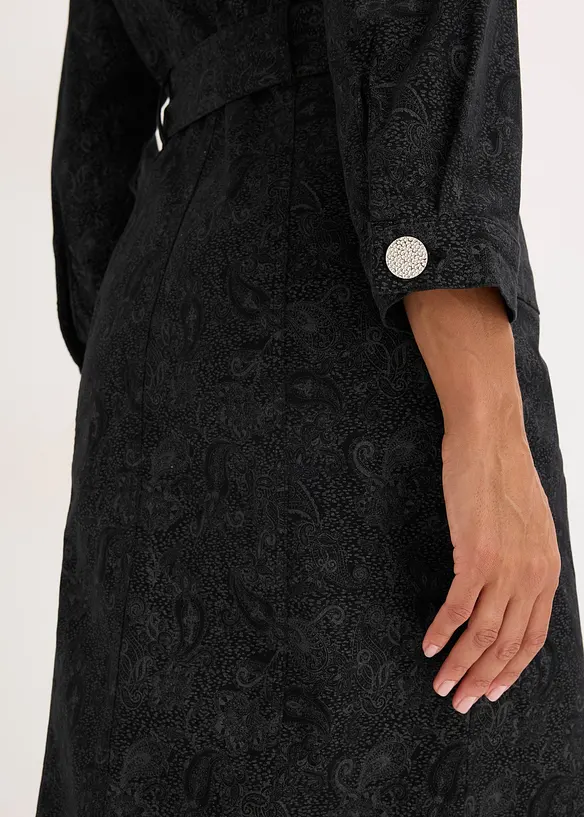 Robe en twill avec ceinture (ens. 2 pces), bonprix