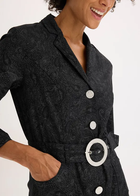 Robe en twill avec ceinture (ens. 2 pces), bonprix