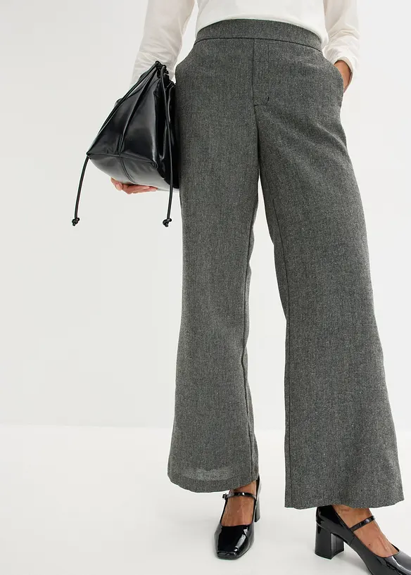 Pantalon bootcut, aspect tweed, bonprix
