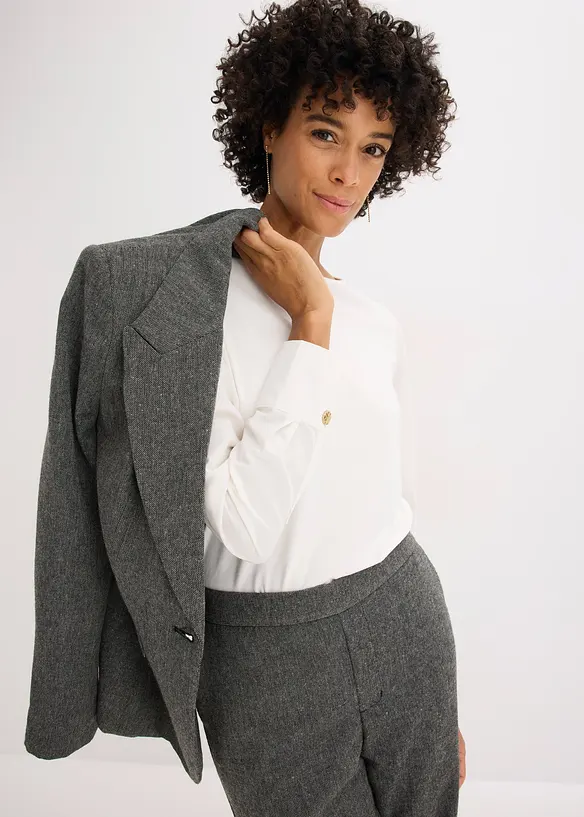 T-shirt à manches longues en popeline, bonprix