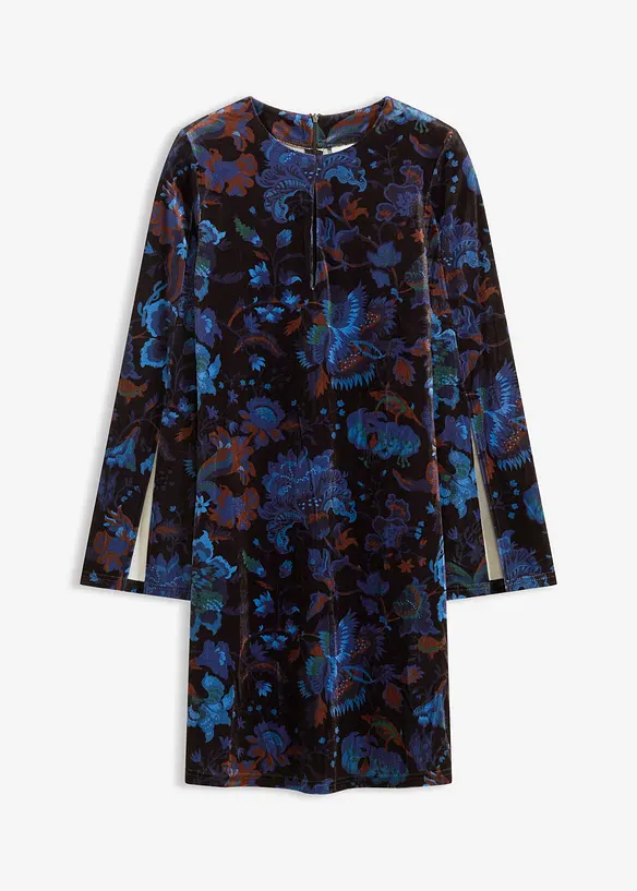 Minikleid aus fließendem Samt, bonprix