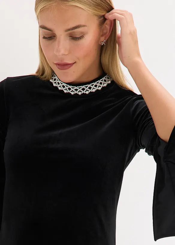 Minikleid aus fließendem Samt, bonprix