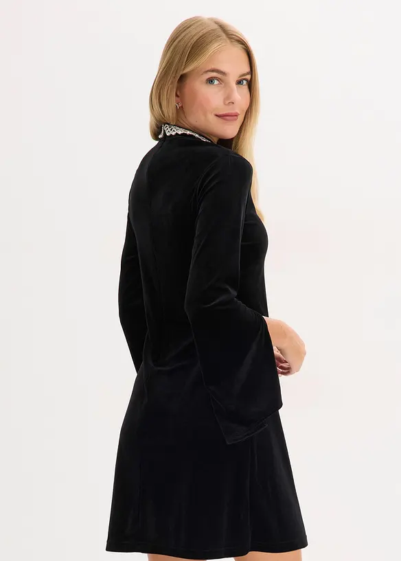 Minikleid aus fließendem Samt, bonprix