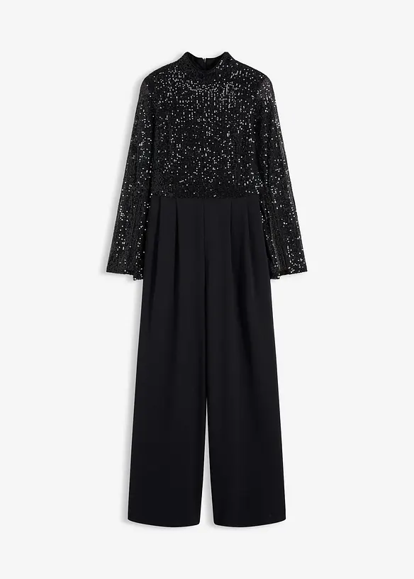 Jersey-Overall mit Pailletten, bonprix
