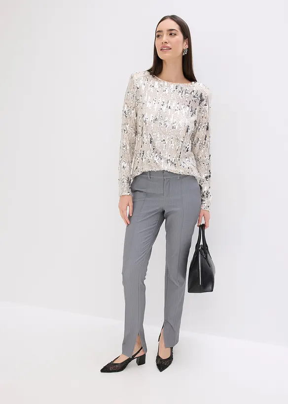Pailletten-Langarmshirt, bonprix