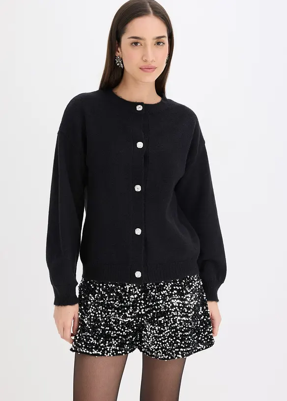 Strickjacke mit dekorativen Knöpfen, bonprix
