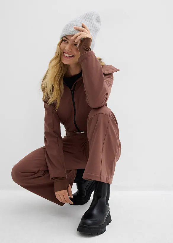wasserabweisender, warmgefütterter Softshell-Skianzug, bonprix