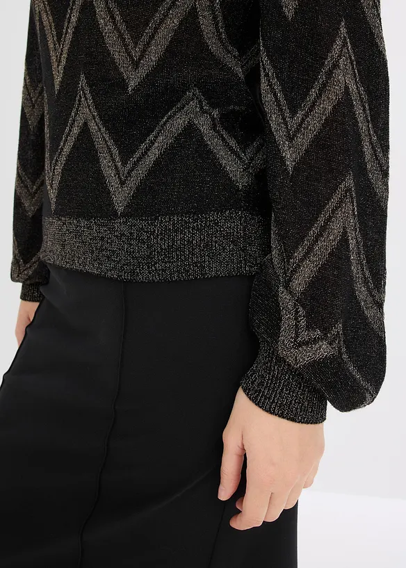 Pull en fine maille brillante, bonprix