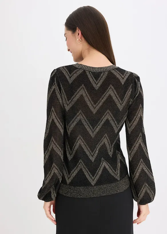 Pull en fine maille brillante, bonprix