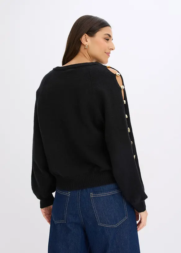 Pull avec perles métalliques, bonprix