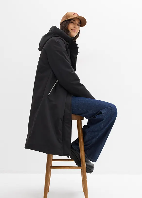wasserabweisender Outdoor-Mantel, 2in1 Optik, bonprix