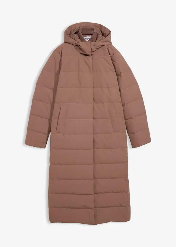 Doudoune longue et déperlante en duvet, bonprix
