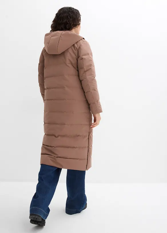 Doudoune longue et déperlante en duvet, bonprix