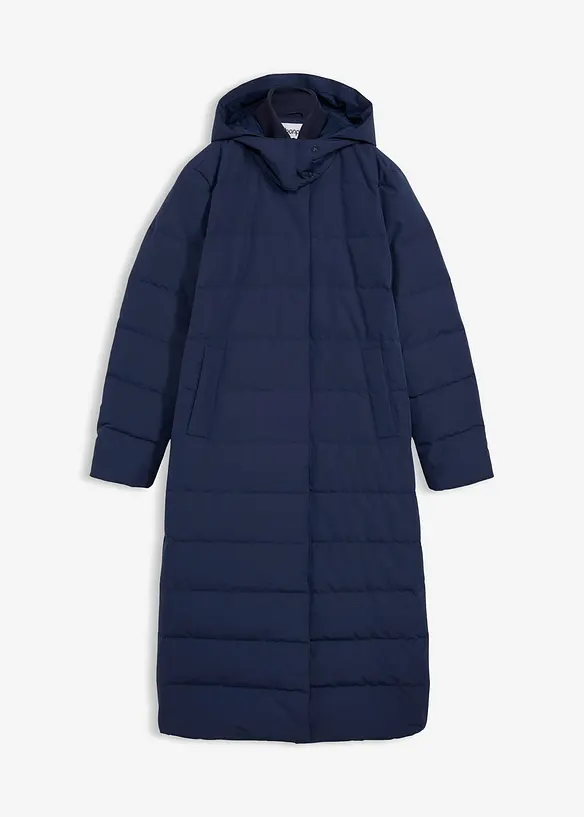 Doudoune longue et d&eacute;perlante en duvet, bonprix