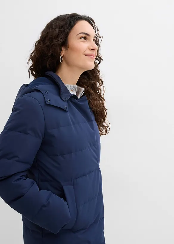 Doudoune longue et d&eacute;perlante en duvet, bonprix