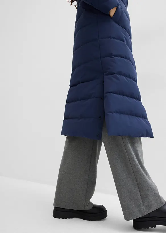 Doudoune longue et d&eacute;perlante en duvet, bonprix