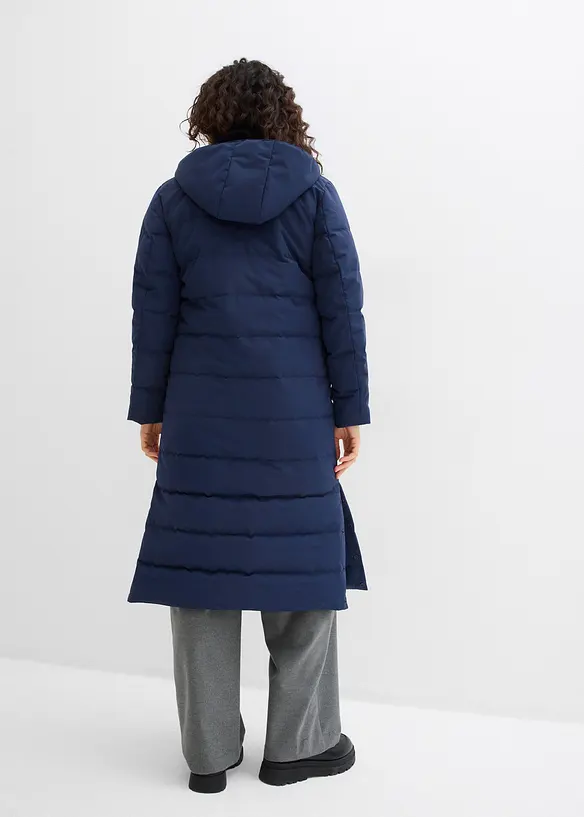 Doudoune longue et d&eacute;perlante en duvet, bonprix