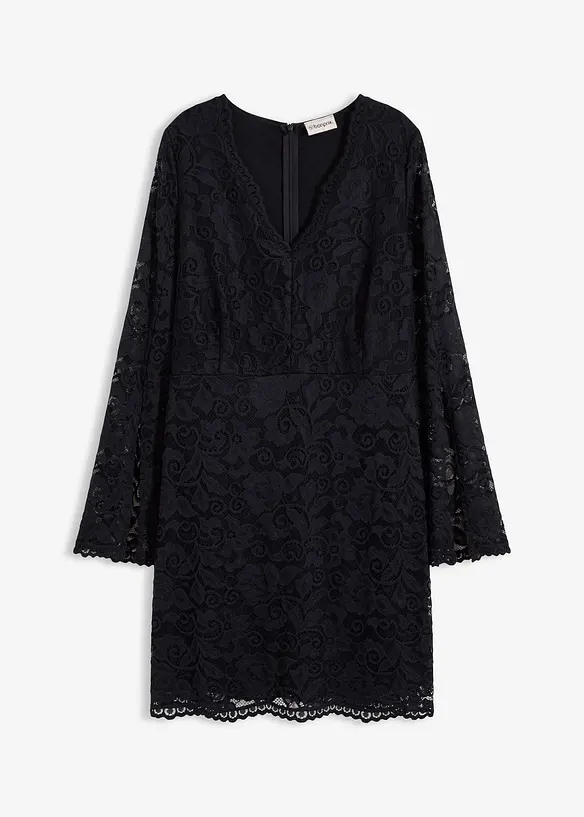 Spitzenkleid mit Trompetenärmeln, bonprix