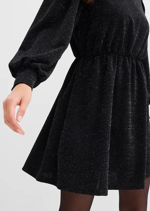 Glitzerkleid aus fester Interlock-Qualität, bonprix