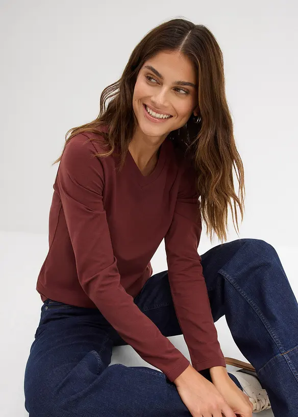 Figurbetontes Langarmshirt, bonprix