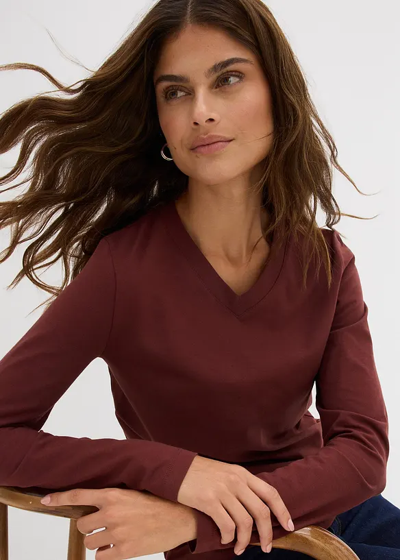 Figurbetontes Langarmshirt, bonprix