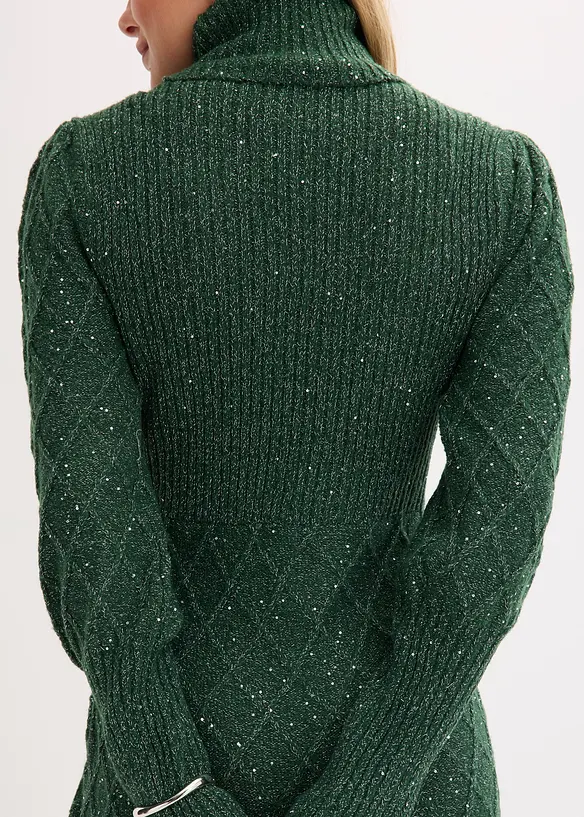 Strickkleid mit Pailletten, bonprix