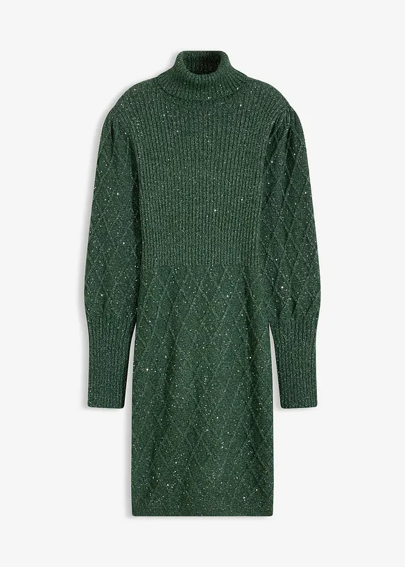 Strickkleid mit Pailletten, bonprix