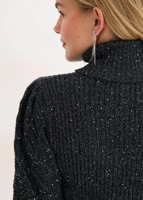 Strickkleid mit Pailletten, bonprix
