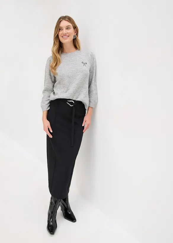 Midirock aus Viskose-Mix, bonprix