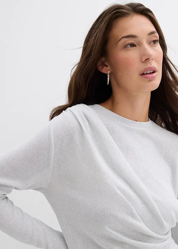 Langarmshirt mit Raffungen, bonprix