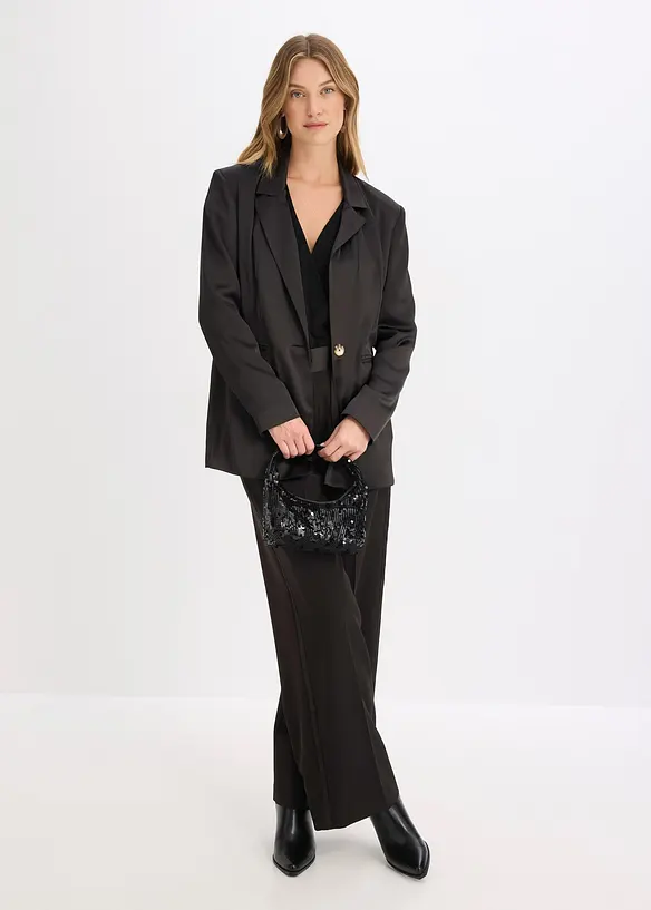 Oversize-Blazer aus Satin, bonprix