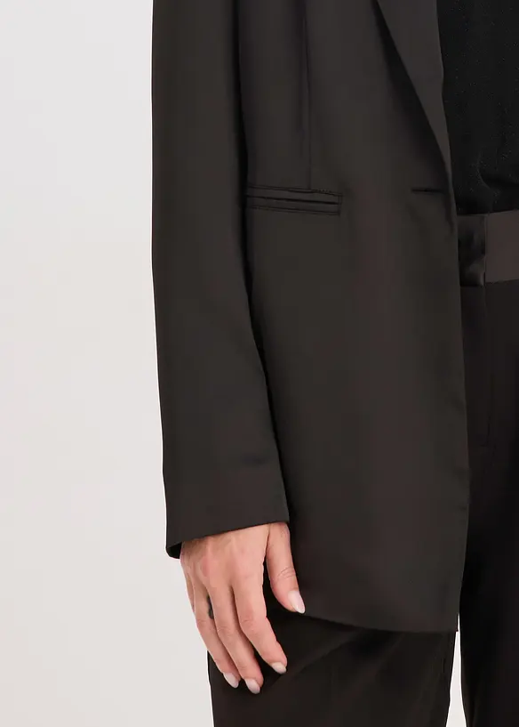 Oversize-Blazer aus Satin, bonprix