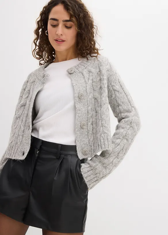 Kurze Lederimitat-Shorts, bonprix