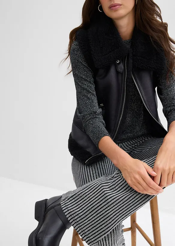 Ausgestellte Leggings mit Glitzergarn, bonprix