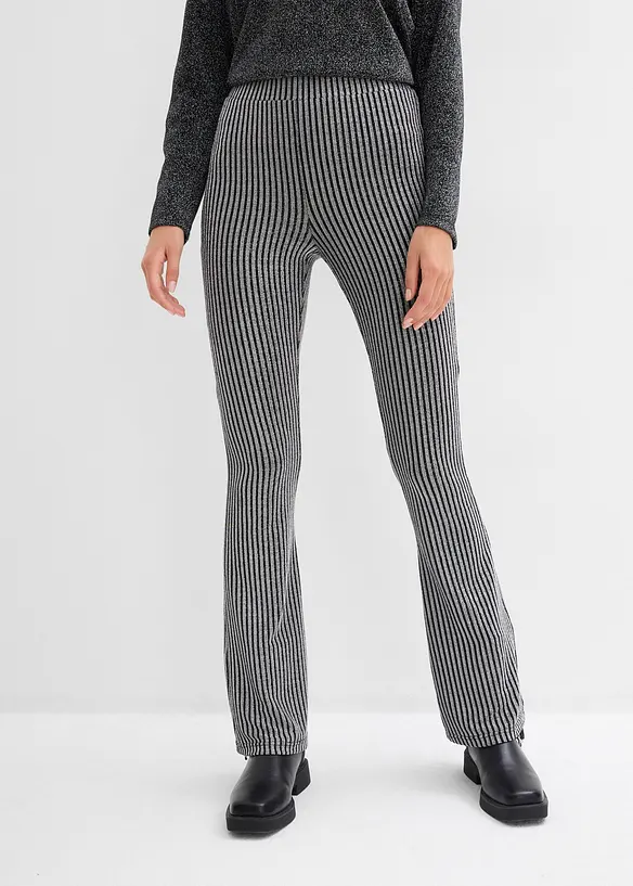 Ausgestellte Leggings mit Glitzergarn, bonprix