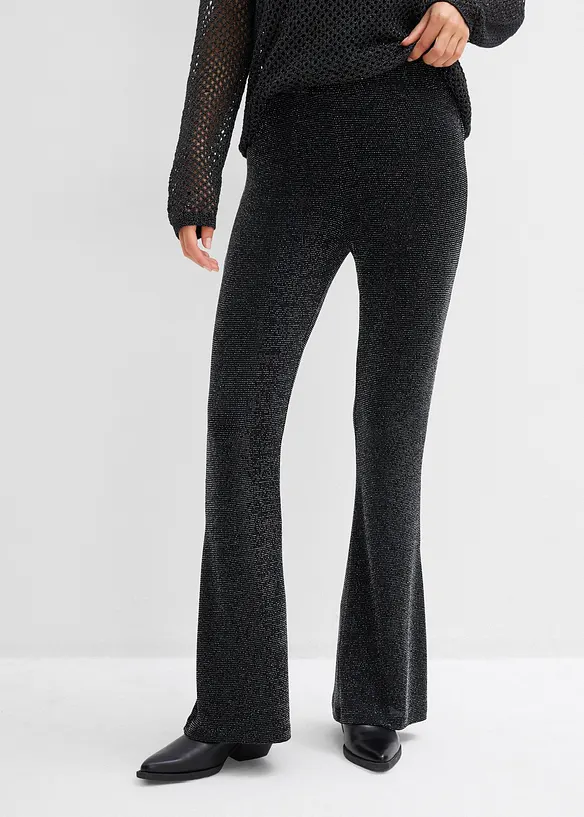 Ausgestellte Leggings mit Glitzer, bonprix