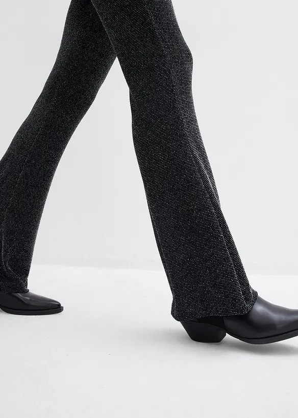 Ausgestellte Leggings mit Glitzer, bonprix