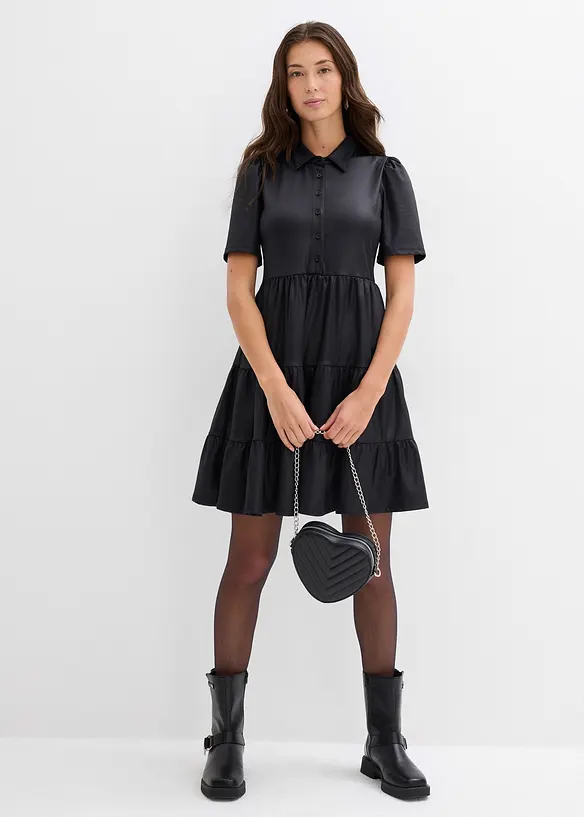 Minikleid aus glänzendem Material, bonprix