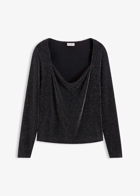 Top mit Wasserfallausschnitt, bonprix