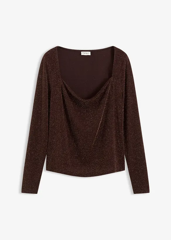 Top mit Wasserfallausschnitt, bonprix