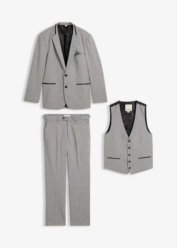 Costume 3 pièces, Regular Fit, bonprix