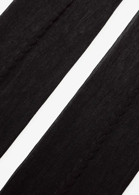 Collant 30den avec polyamide recyclé à taille élastiquée rehaussé d'une bande de cœur à l'arrière, bonprix