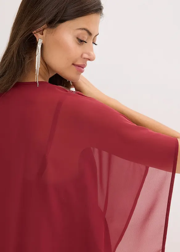 Oversize-Bluse mit Pailletten-Einsatz, bonprix