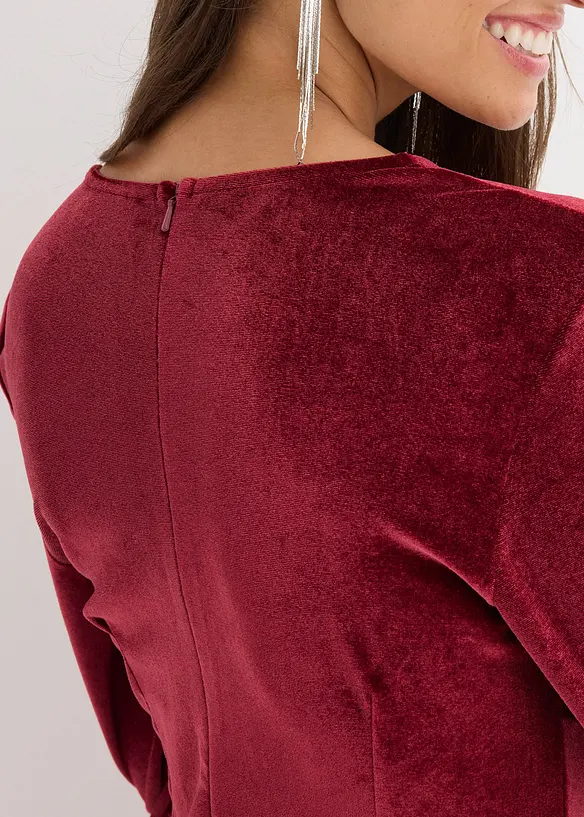 Minikleid aus glänzendem Samt, bonprix